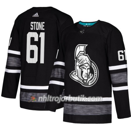 Män Ishockey Ottawa Senators tröja Mark Stone 61 Svart 2019 All-Star Adidas Authentic